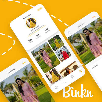 Social Media app Design - Bikn ui ux