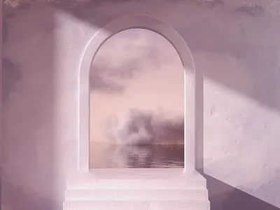 NFT 02 - The Guardian 3d abstract animation c4d face gateway to the unknown guardian illustration loop motiongraphics surreal