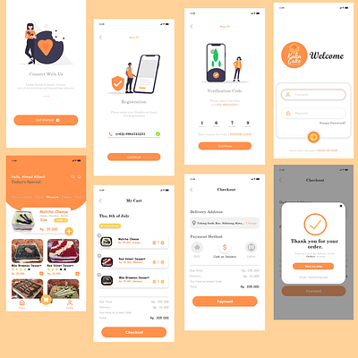 App Kaka Cake #mobile app art branding design icon illustration illustrator logo ui ux