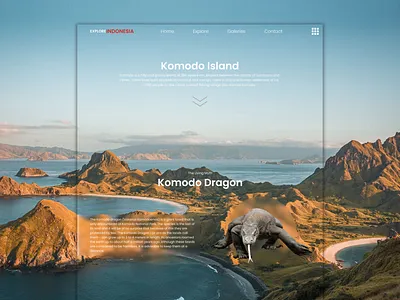 Komodo Island Tourism Website Landing Page UI Design design komodo tourism ui ui ux ui design web design