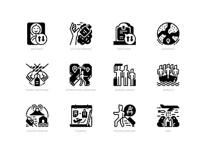 Migration Icons icon icon design immigrant immigration migrants migration refugee