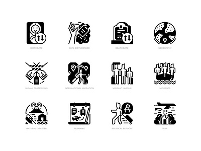 Migration Icons icon icon design immigrant immigration migrants migration refugee