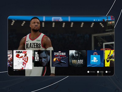 PS5 UI Design figmadesign nba nba 2k ps5 ui uiux