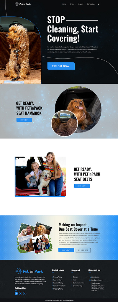 Pet In Pack Design graphic design ui website