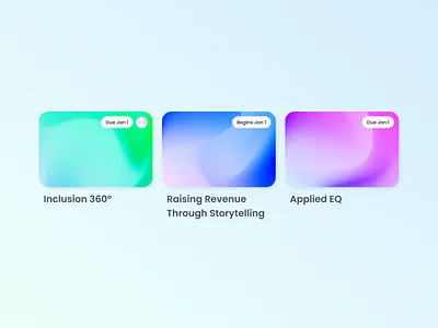 Pillow Cards app card content gradient hero product design schedule ui ux