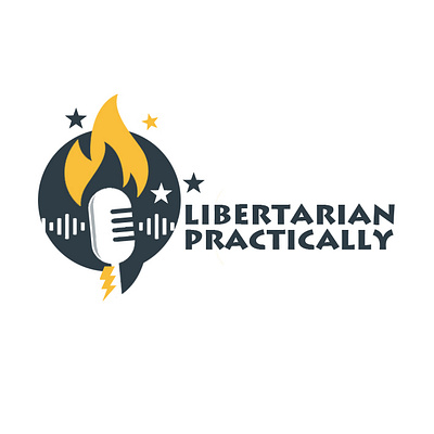 Logo for libertarian podcas flash libertarian logo podcast radio