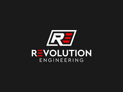 Revolution Engineering Logo clean lettermarklogo monogram logo simple