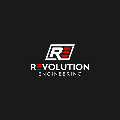 Revolution Engineering Logo clean lettermarklogo monogram logo simple