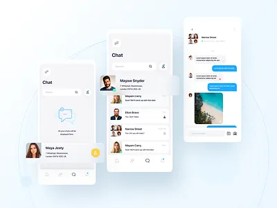 Circle - Chat android app chat circle community ios mobile ui ux