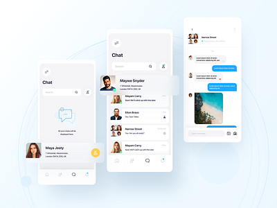 Circle - Chat android app chat circle community ios mobile ui ux