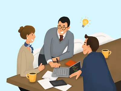 Meeting 2d 2d art design digital art draw drawing illustration illustrator ipadpro mongolia procreate