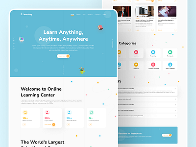 E Learning Web cards cards ui education education website educational elearning elearning courses hero section homepage landing page landingpage learning learning platform online education online learning online study study web web ui webdesign