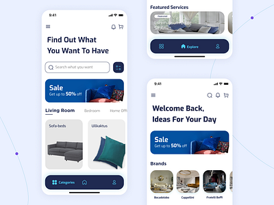 Furniture App app clean concept design ecommerce shop figma flat flutter furniture app minimal ui user experience ux