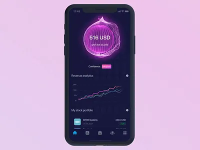 Stock Portfolio 3d aftereffects app app design blender design figma ui ux