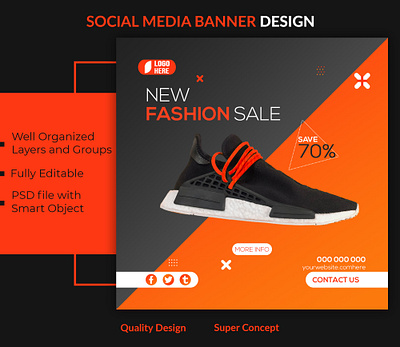 Fashion Sale social media banner design design facebook ad fashion fashion design fashion sale fashion shop flat graphic design instagram post minimal new arrival photoshop photoshop art photoshop template realistic shoe shop social media banner social media design twitter banner