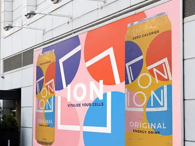 ION Energy Drink art branding design flat graphic design icon logo minimal package design typography