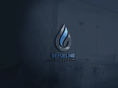 Refueling station minimalist logo branding design flat icon illustrator logo minimal minimalist logo modern logo professional logo typography vector