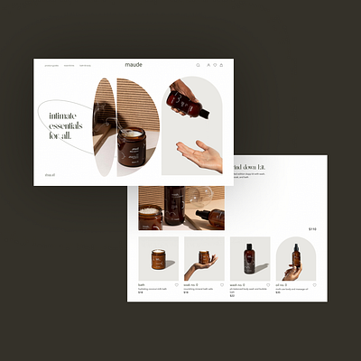 Maude - Redesign site concept beauty beauty product design e shop onlineshop redesign ui ux webdesign website