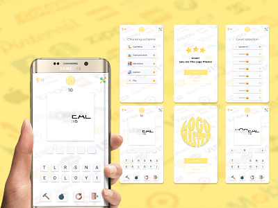 Мобильная игра "Logo Master" design game logo logo design mobile app ui ux webdesign интернет магазин