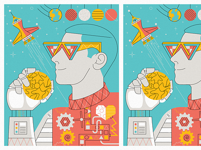 PARKLANE yearbook artwork color creative illustration illustrator ilustrace marekehrenberger portrait prague vector