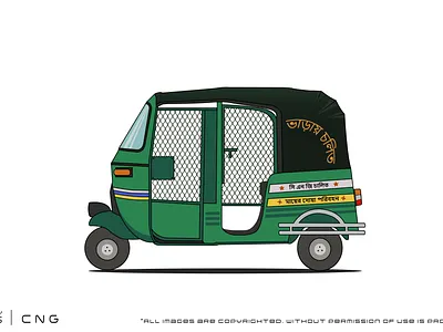 CNG art bangali bangladesh bd car design dhaka digital art flat illustration illustrator logo minimal vector vehicle