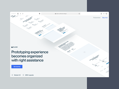 Blank Wireframe Kit 🔥 app application craftwork design landing prototyping release ui vector web website wireframe