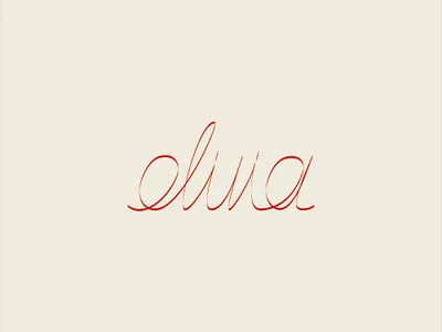 Olivia artpftype design digital elegant latin lettering name name tag olivia red typography vector