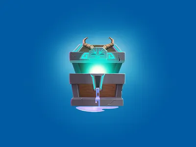 Chest icon for casual mobile game 2d adventure aztec chest game icon illustration mobile