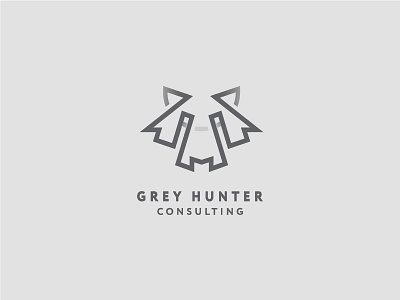 Wolf animal character grey hunter logo mark minimal oneline russia wolf