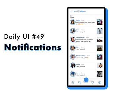 Daily UI Challenge / 049 - Notifications dailyui design mobile app design mobile design mobile ui ui ux webdesign