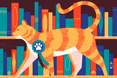 Top Ten Cats in Fiction - Penguins Books animals cats colour design editoral editorial illustration print