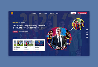 Barca New landing page landing page design typography ui ux uidesign uidesigner uiuxdesign uxdesign