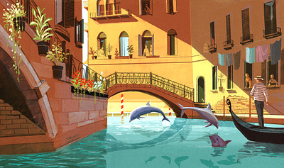 Anthropause alex green animals city digital editorial folioart illustration texture travel wildlife