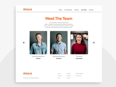 Our Team Page app branding design outteam teampage ui ux web website