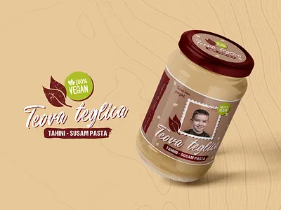 Teova Teglica - Packaging Label Design brand branding design food food illustration illustration jar label labeldesign logo product design sesame typography
