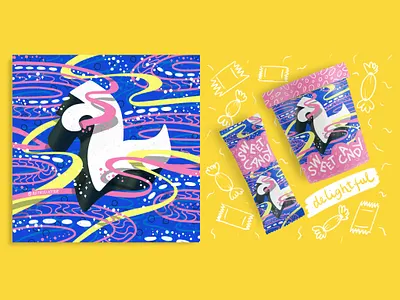 2021 36DOT Series - Letter L alphabet blue bubbles floating fluid icecream illustration lettering mockup ocean packaging pattern pink procreate ribbons typography