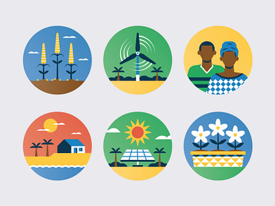 Climate change in The Gambia africa climate climate change conservation energy environment flower icon iconography nature people renewable energy research science solar sun the gambia wind