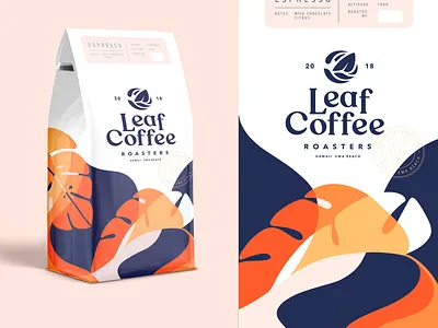 Leaf Coffee Co. Packaging Part 3 brand identity branding coffee coffee label coffee shop illustration label logo logodesign packaging type