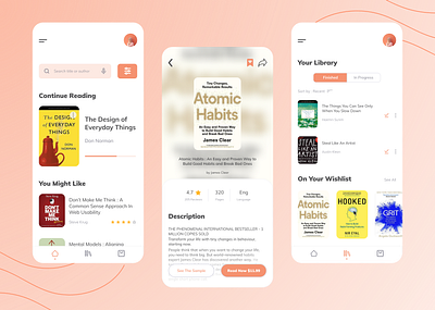 Reading App Concept app design application clean design clean ui ebook app mobile app mobile app design mobile ui reading app ui ui ux uidesign