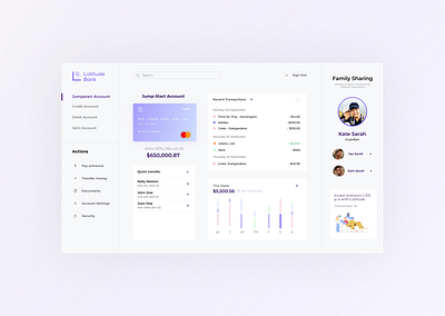 Banking Dashboard app design ui web web design website