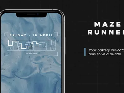 Maze Runner android dark design flat ios kwgt minimal typography vector widget widgets