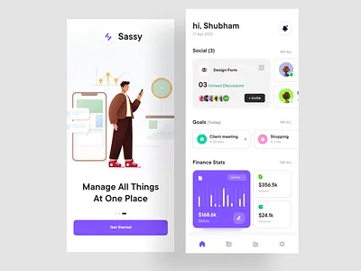 Task Management App app assets charts debts designs finance finance app forums goals graphs income invites management app management tool meetings shopping social media stats ui ui uidesign