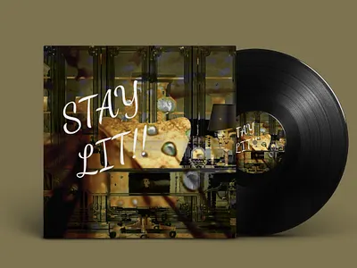 SONG TITLE IS (STAY LIT!! ) CD COVER || ALBUM COVER || DESIGN branding cd cd artwork cd cover cd design cd packaging design golden identity illustration music vector