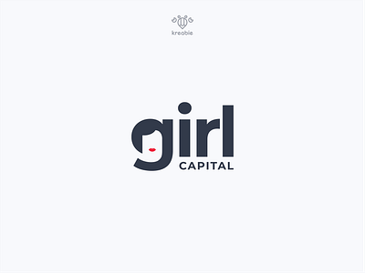 Girl Capital cool girl letter logo minimalist modern monogram simple woman