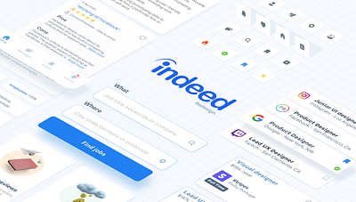 Design System Indeed App redesign app atomic design design sistem indeed isometric design ui design