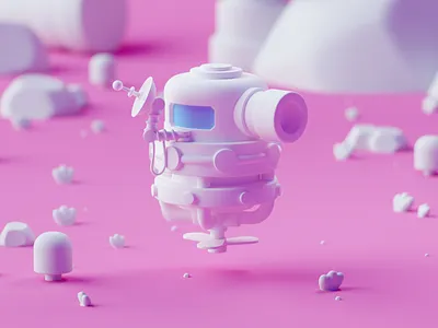 Robot 3d cinema 4d game game design illustration isometric lowpoly octane