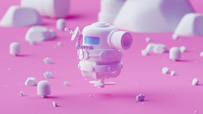 Robot 3d cinema 4d game game design illustration isometric lowpoly octane