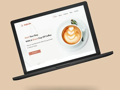 Coffee Shop Website - Hero Section coffee shop hero image hero section landing page design ui design uiuxdesign website design
