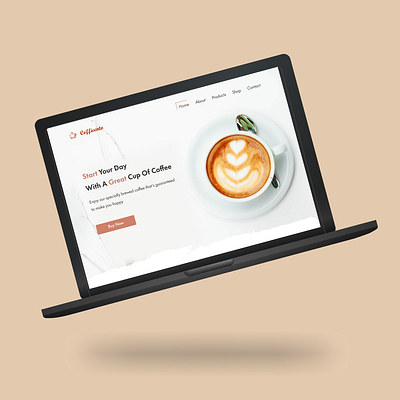 Coffee Shop Website - Hero Section coffee shop hero image hero section landing page design ui design uiuxdesign website design