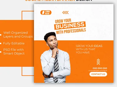 Social Media Banner Design business design clean design designer facebook ad graphic design instagram post minimal social media banner social media design twitter banner